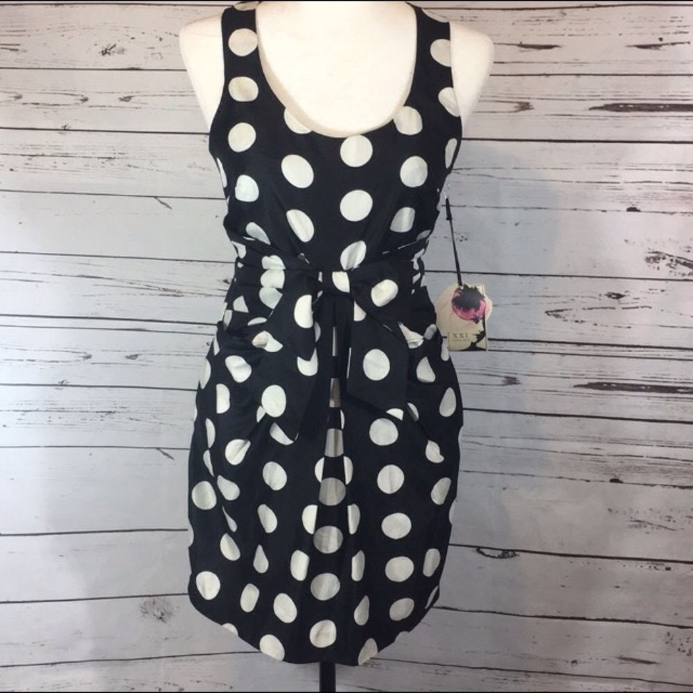 Forever 21 XX1 black and white Polka dot dress
